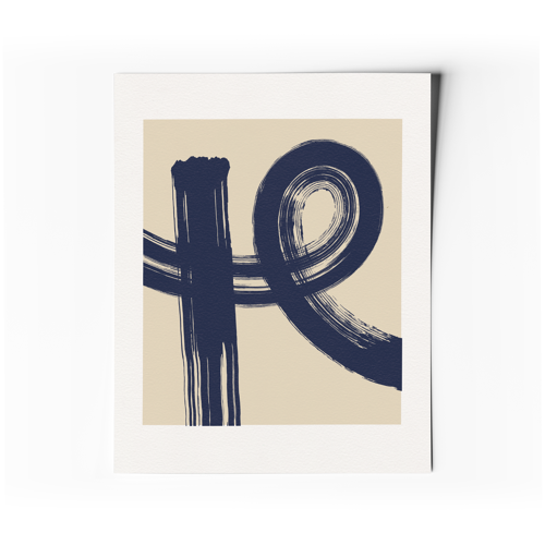 ‘Evolution’ - Affiche d’art minimaliste et abstrait encadrée