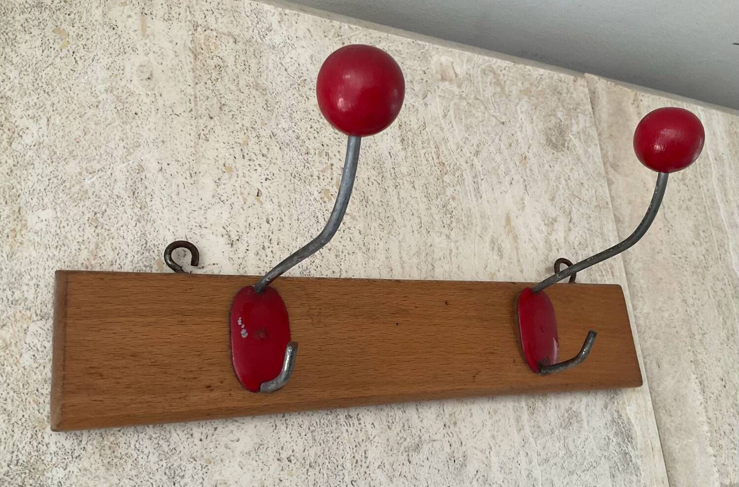 Vintage wooden coat rack from the 50s