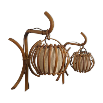 Wicker wall light