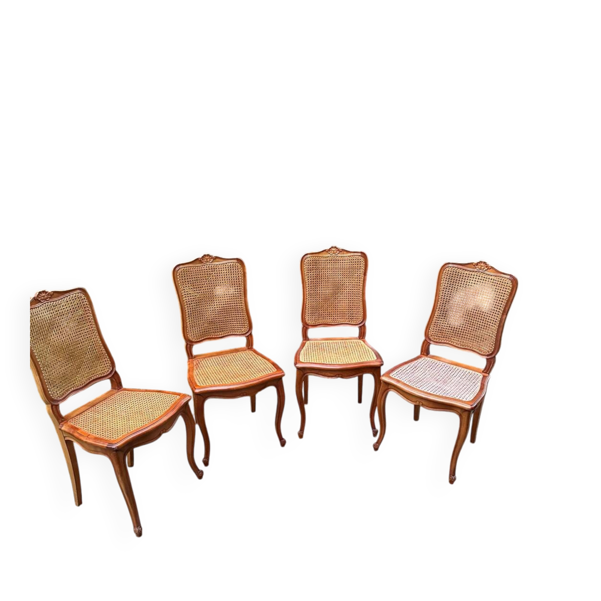 Caned chairs in Louis XV style