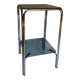 Console end table in chrome metal and smoked glass Space Age