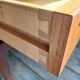 Vintage teak bedside table, Scandinavian design nightstand, accent furniture.