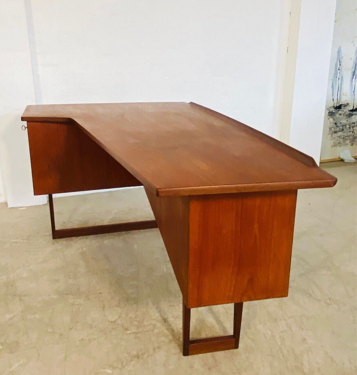 Vintage retro Danish mid-century boomerang desk 1960s