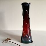 Art deco iridescent crystal vase
