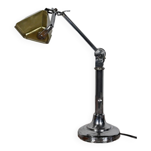Lampe de bureau en métal, d’après le modèle pirouett’, art déco, 1930