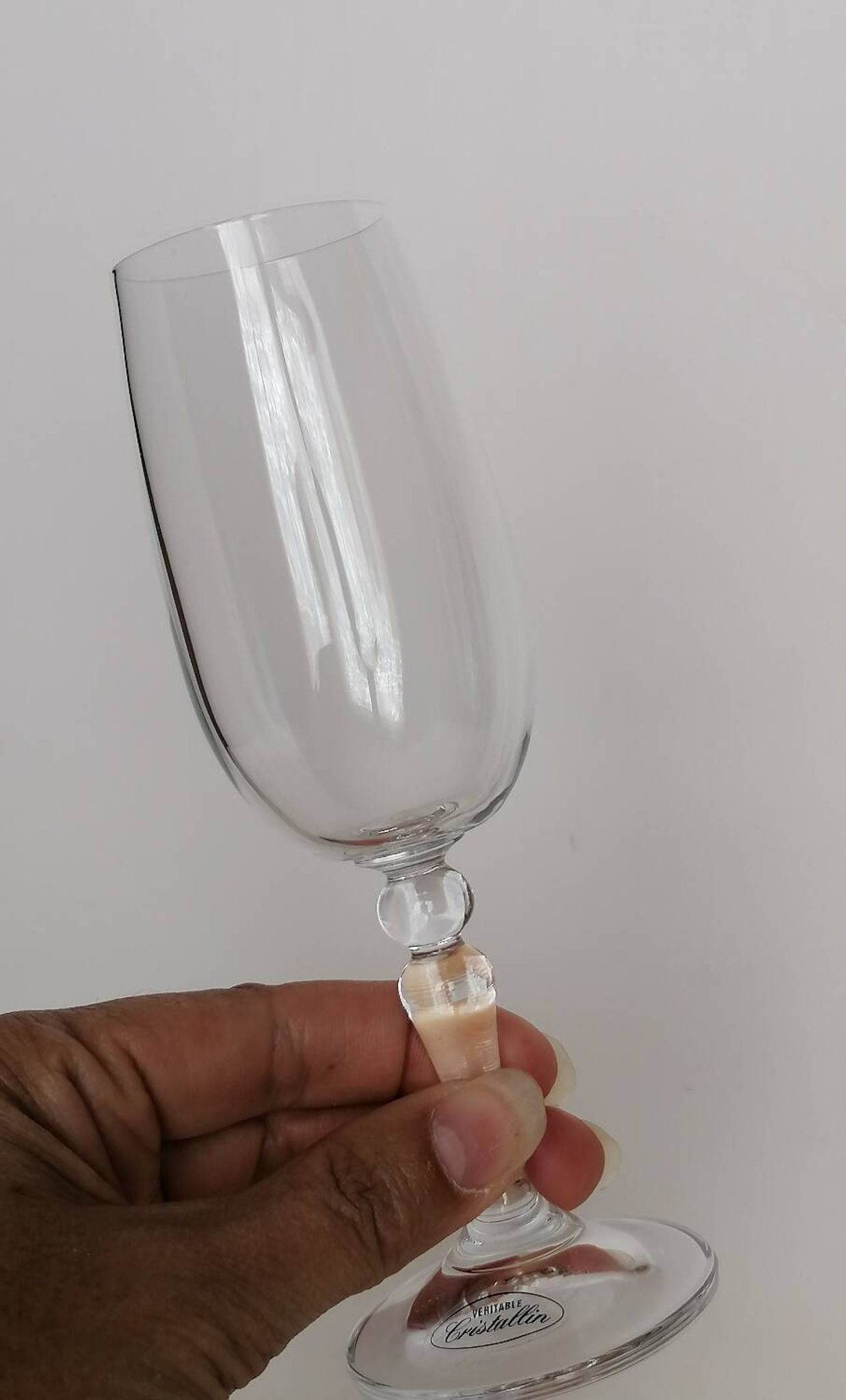 6 crystal glass stemware