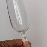 6 real crystal stem glasses