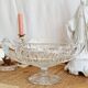 Hollow dish on piedouche with 2 glass handles