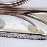 Silver metal candle holder