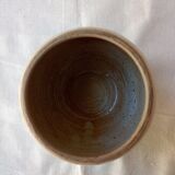 Vintage ceramic vase with beige glaze