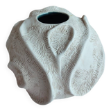 Round matte ceramic vase