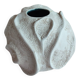 Round matte ceramic vase