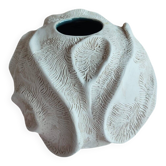 Round matte ceramic vase