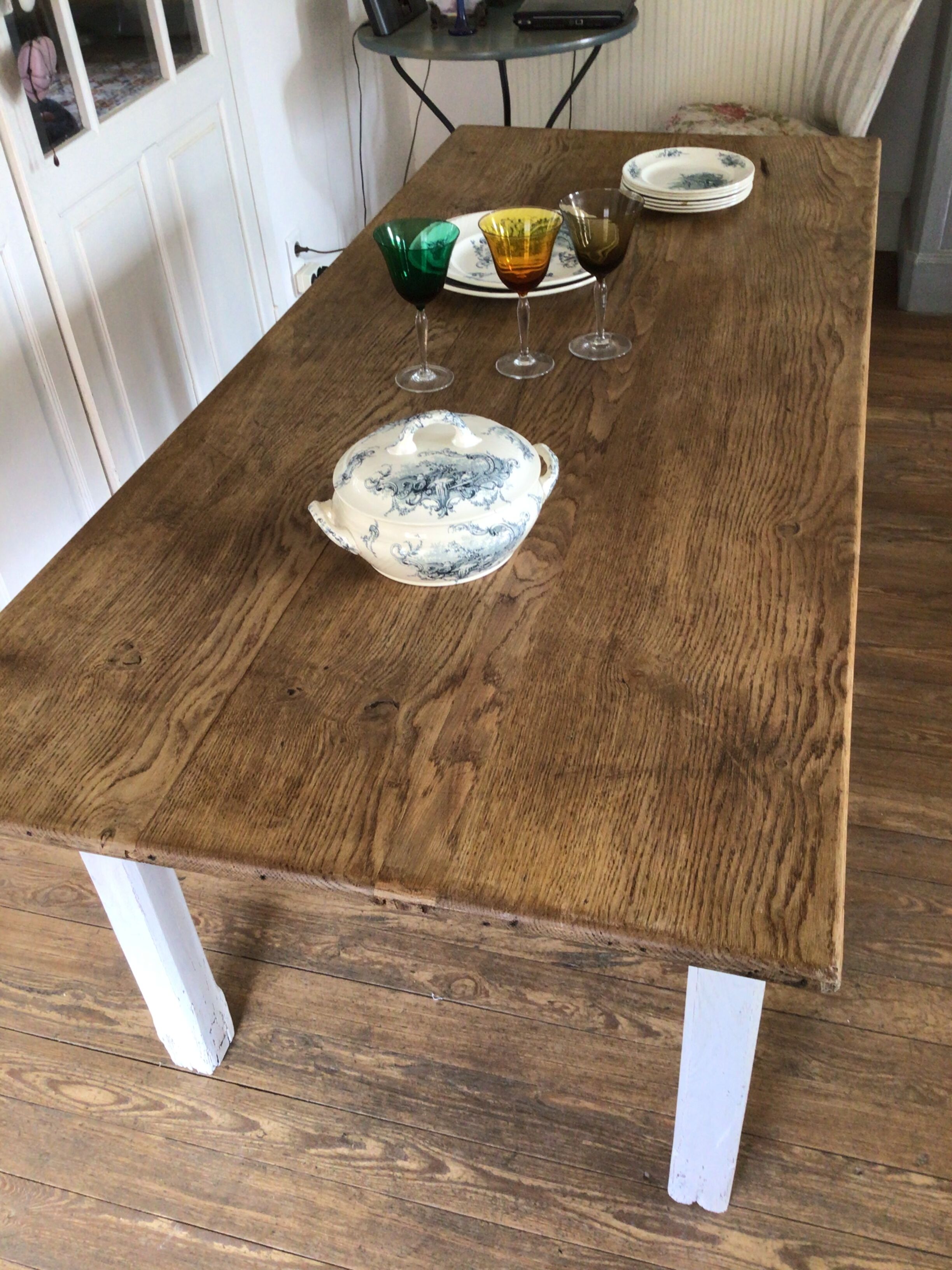 Table de ferme en chêne 1m80