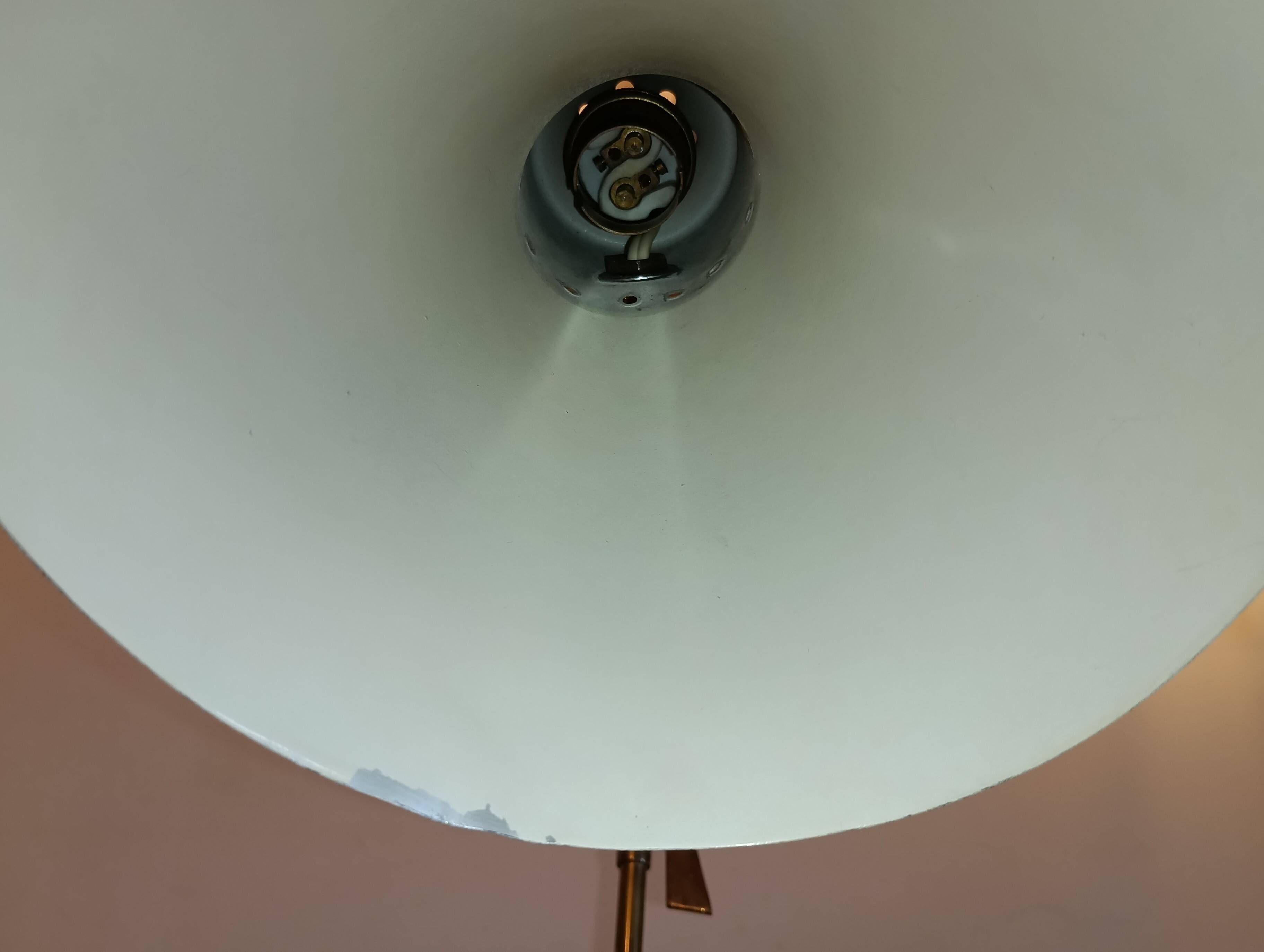 Gray metal diabolo lamp, 1950