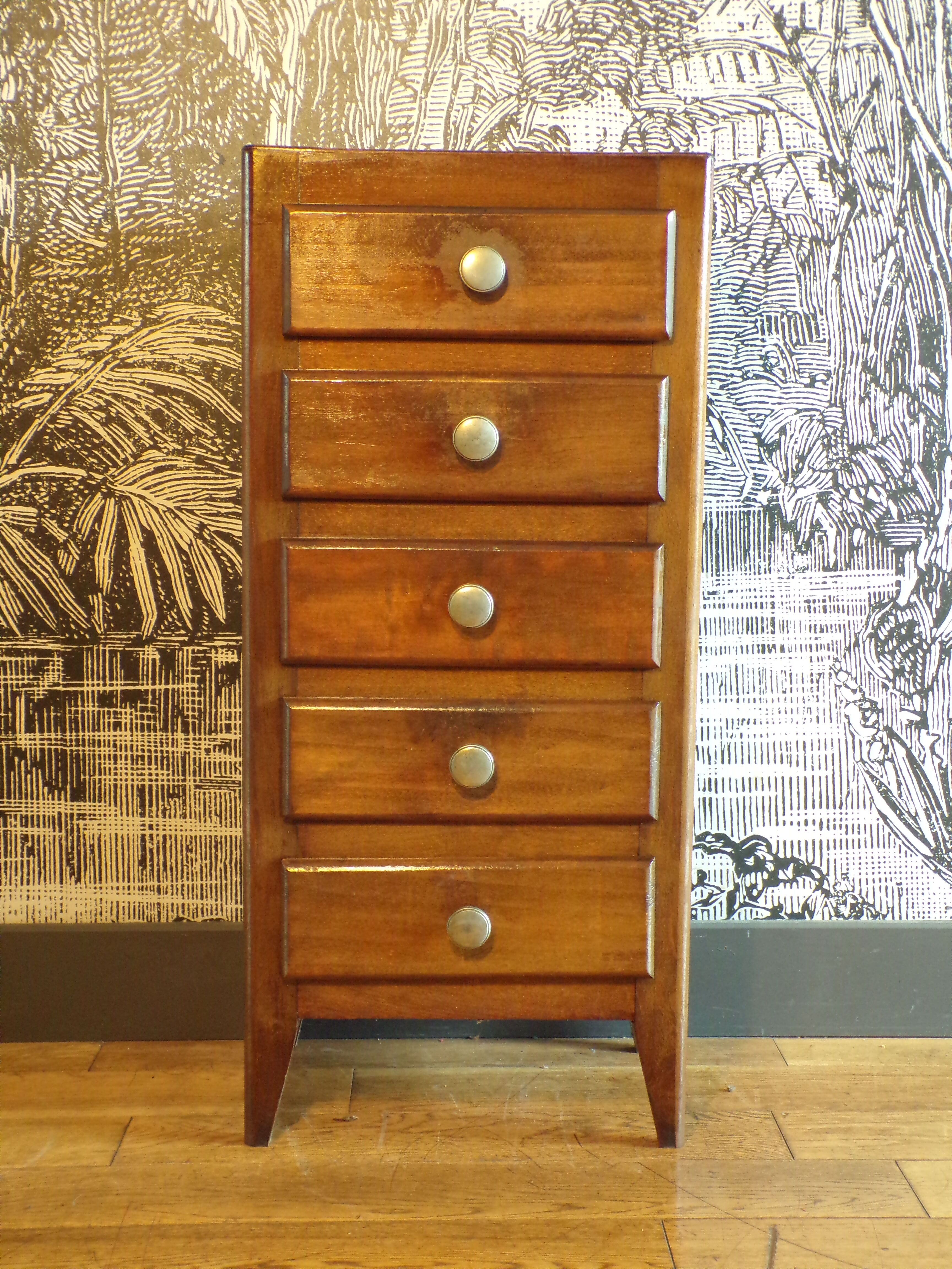 Chiffonnier vintage 5 tiroirs