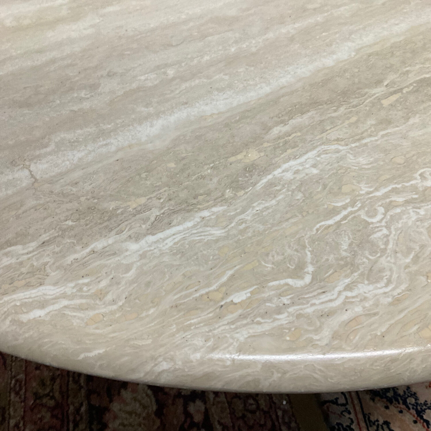 Vintage travertine coffee table from the 70s