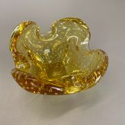 Murano Glass "Honey Bubble" Bowl Element Shell Ashtray Murano, Italy, 1970s
