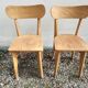 Pair of vintage solid wood bistro chairs