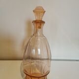 Carfe art déco en verre couleur ambre