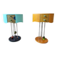 Pair of postmodern Memphis Milano style side tables, 1980s