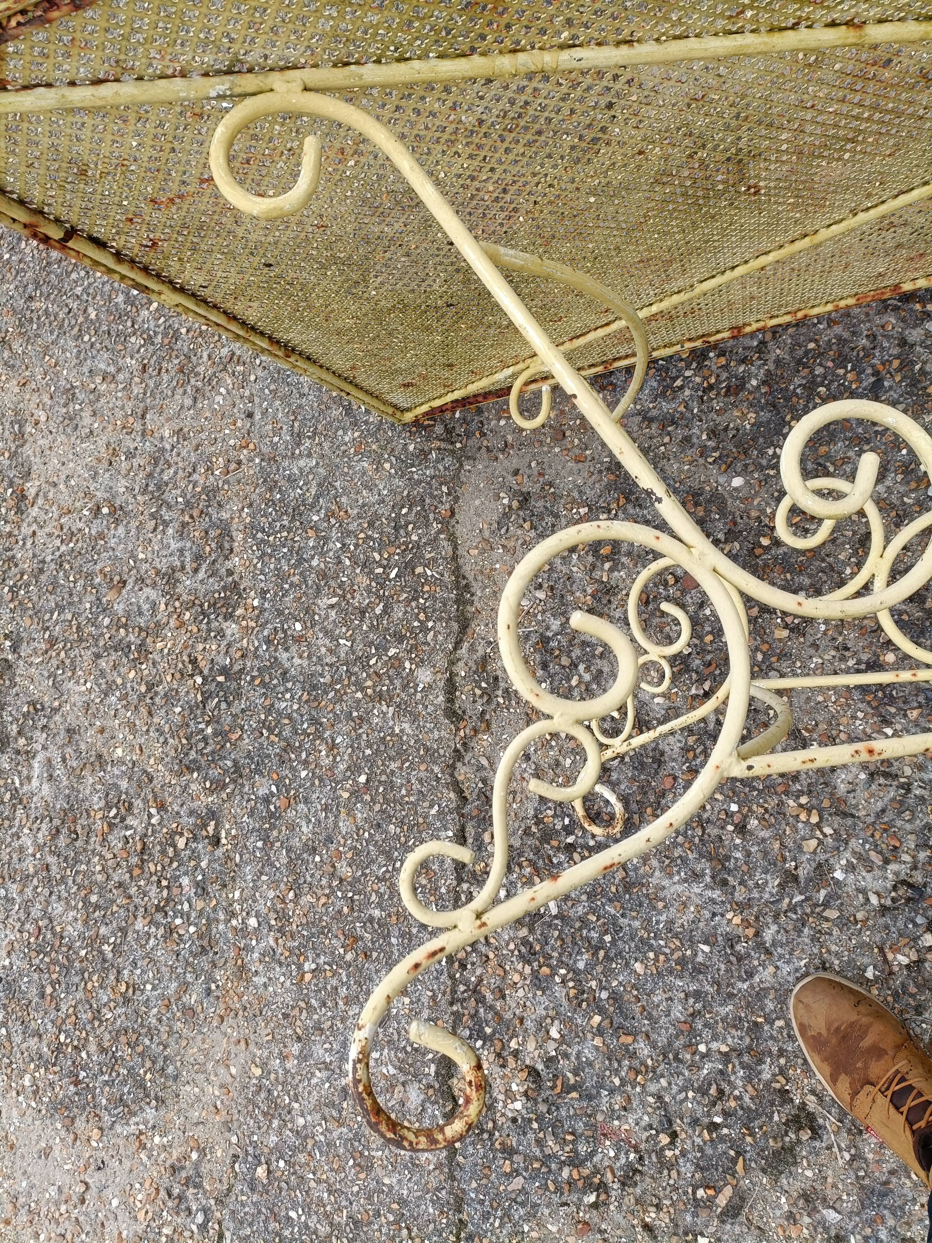 Wrought iron garden table full old garden furniture