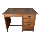 Vintage Desk 1960 / 1970 in Wood with 5 Drawers
