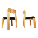 Vintage brutalist dining chairs, set of 6