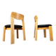 Vintage brutalist dining chairs, set of 6