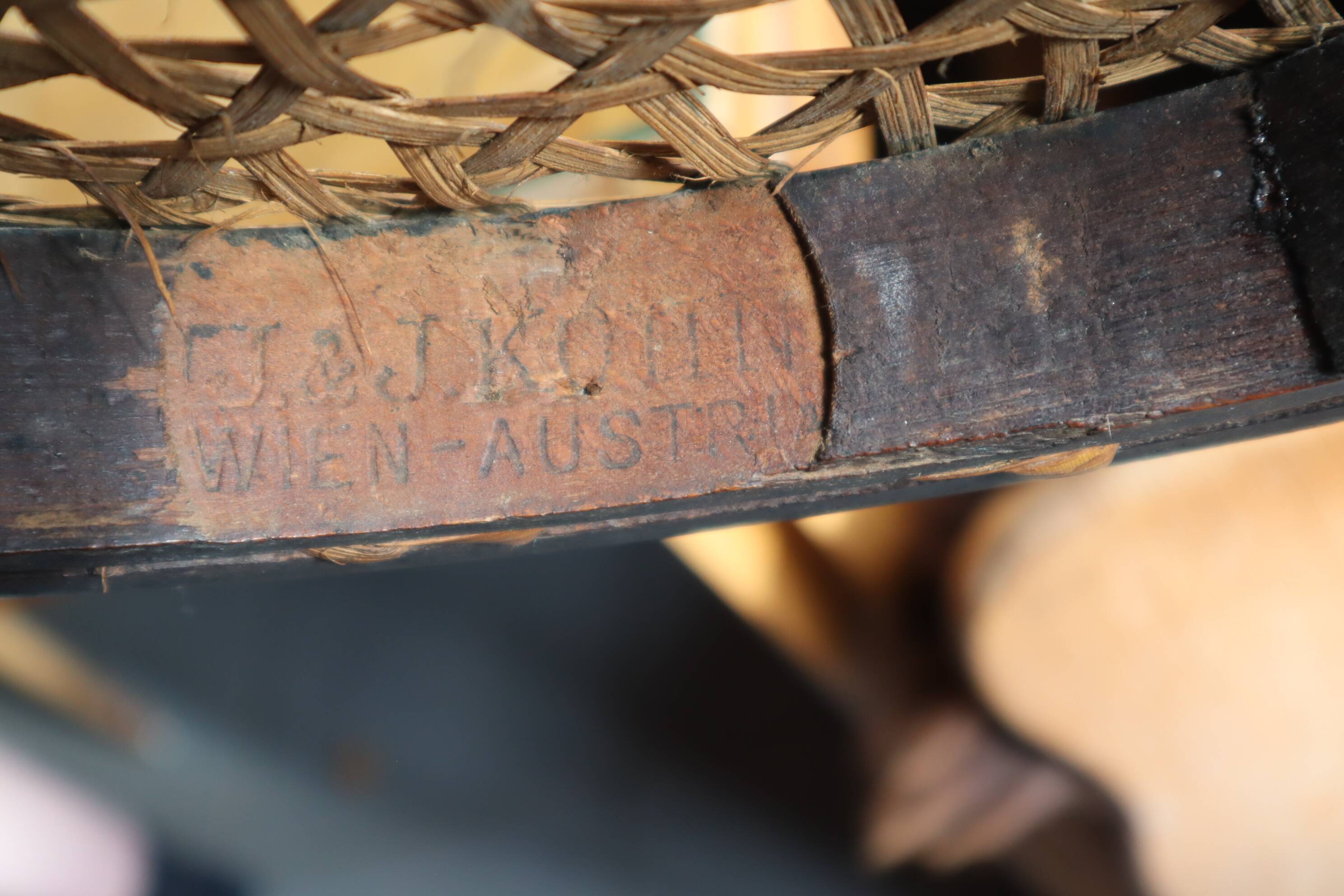 Bistro chair Jacob Josef Kohn 1890-1910 cane vintage