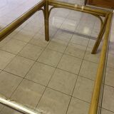 Bamboo and glass table