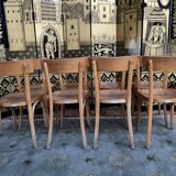 Set de 8 chaises bistrot signées «Thonet » 1950
