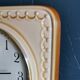 Vintage ceramic clock square silent wall clock "Quarz caramel"