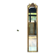 Antique mirror, 238.5/51cm, between two panes, with gilded pediments and gold leaf