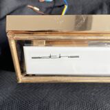 SOTHIS wall lamp - hexagonal - glass and brass - Italy