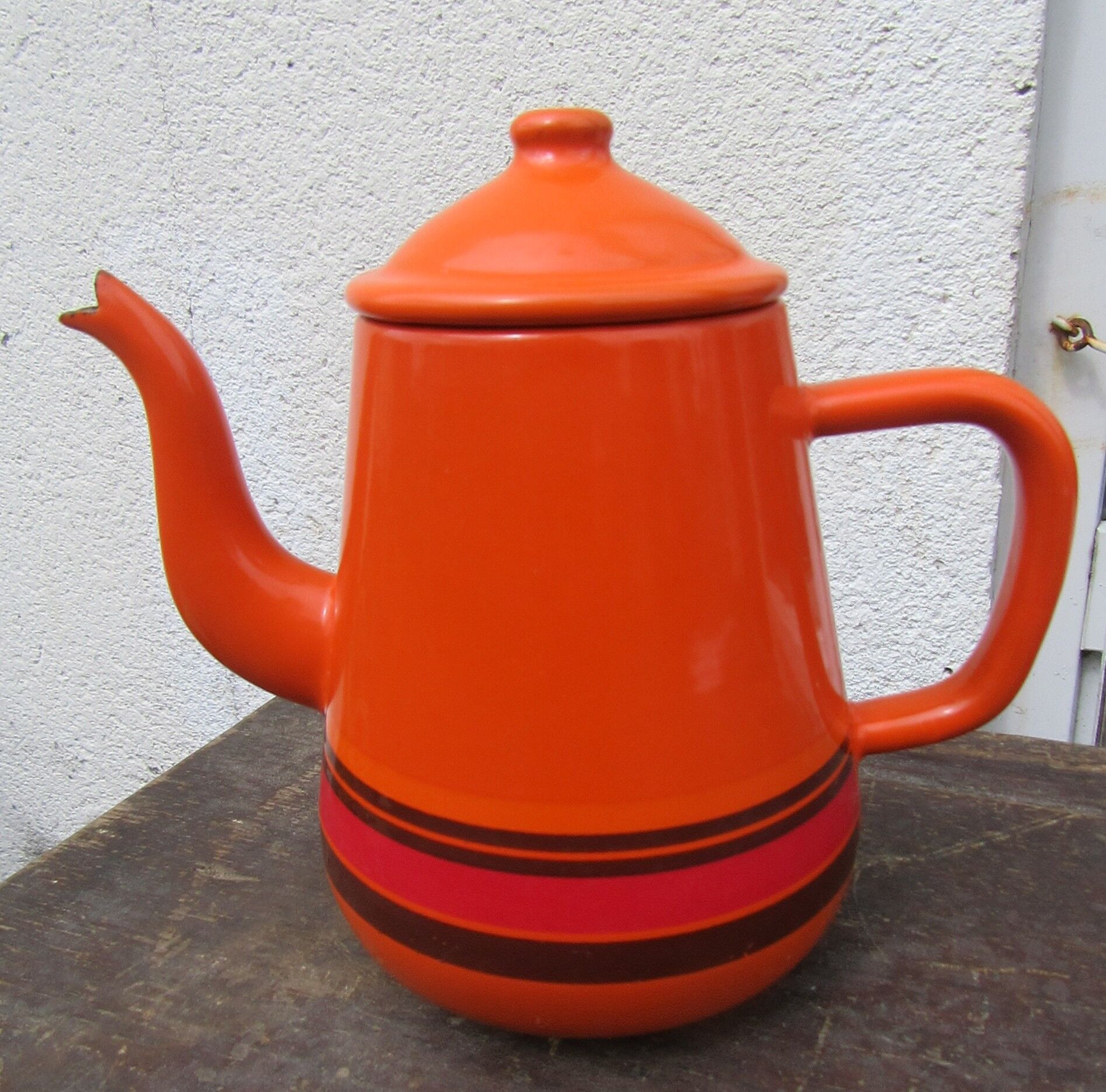 Vintage orange coffee maker