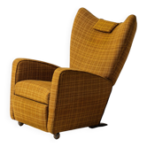 Fauteuil vintage à oreilles inclinable, années 1960