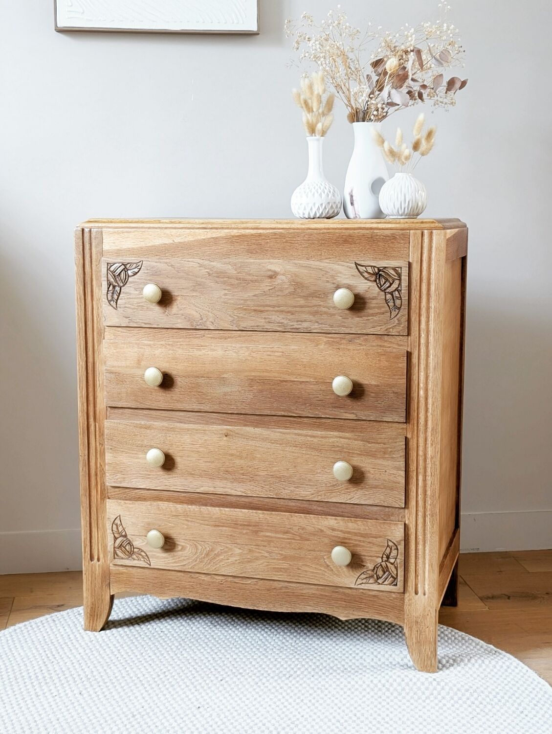 Commode Art Déco chêne rénovée