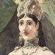 Victorian Goddess, Aquarelle Painting, framed