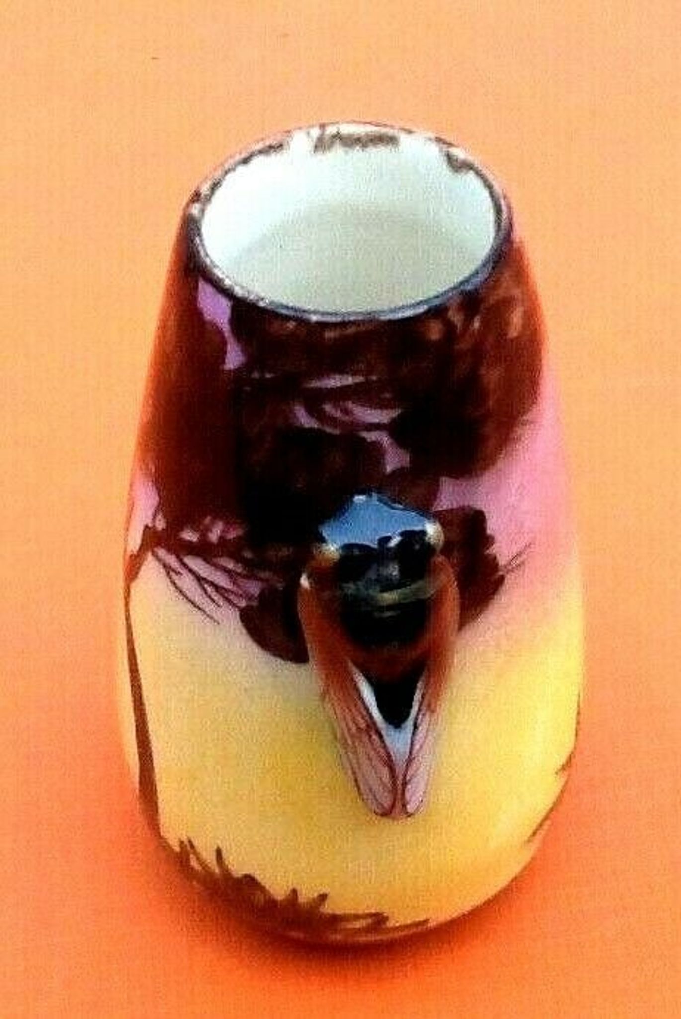 Years 1921-1959 Polychrome earthenware of Marseille Saint-Jean-du-désert Vase with cicada