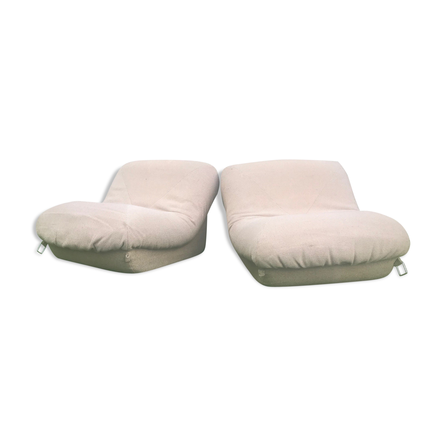 Paire de chauffeuse Patate Airborne Design années 70