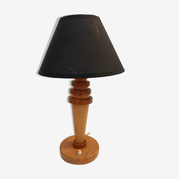 Lampe en bois 1930 vintage