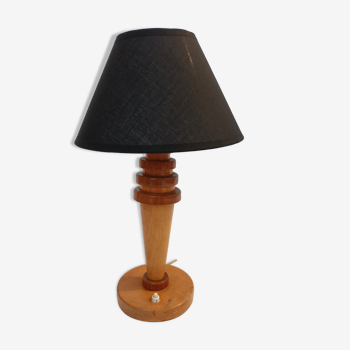 Wooden lamp 1930 vintage