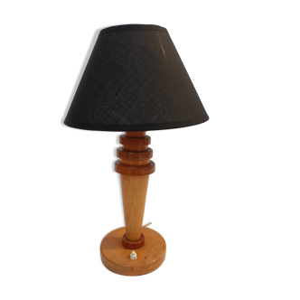 Lampe en bois 1930 vintage