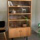 Vintage modernist oak display bookcase