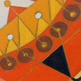 Abstract painting by Franco Balleri 1977 oil on canvas 80x60