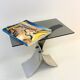 Space age side table in brushed steel, 1970s