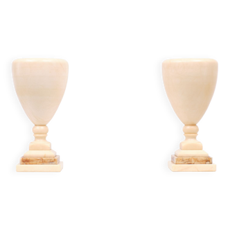 Alabaster Table Lamps Pegasam Spain 1970s