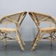 1970s Set of Four Rattan Chairs, Italy