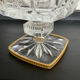 Vintage glass and brass candy box